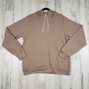 NWOT Bella + Canvas Tan Fleece Pullover Hoodie Women's Unisex Size XL